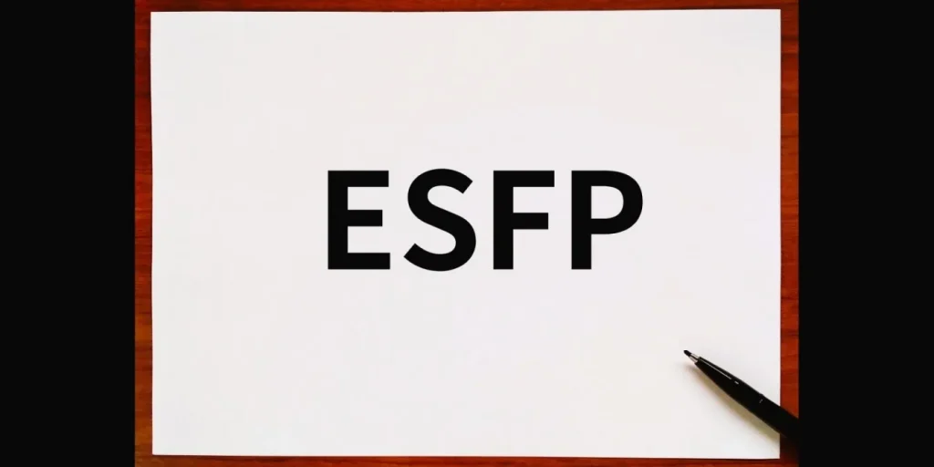 Τα γράμματα ESFP, που αντιπροσωπεύουν τον τύπο προσωπικότητας ESFP στο MBTI.