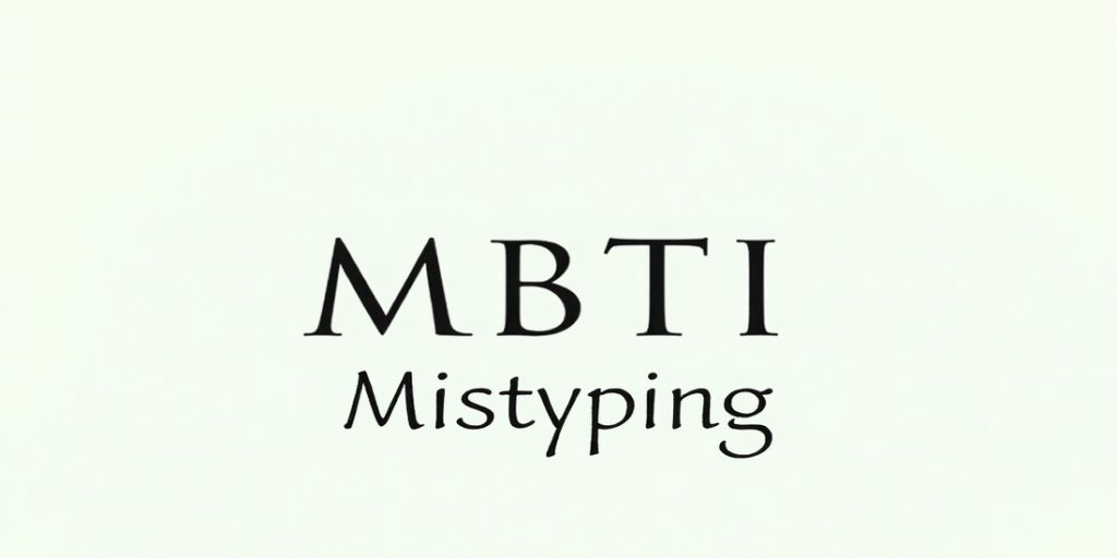 Εικόνα με τη φράση “MBTI Mistyping” σε έντονη γραμματοσειρά, σε καθαρό φόντο — απλή τυπογραφική απεικόνιση του τίτλου του άρθρου.